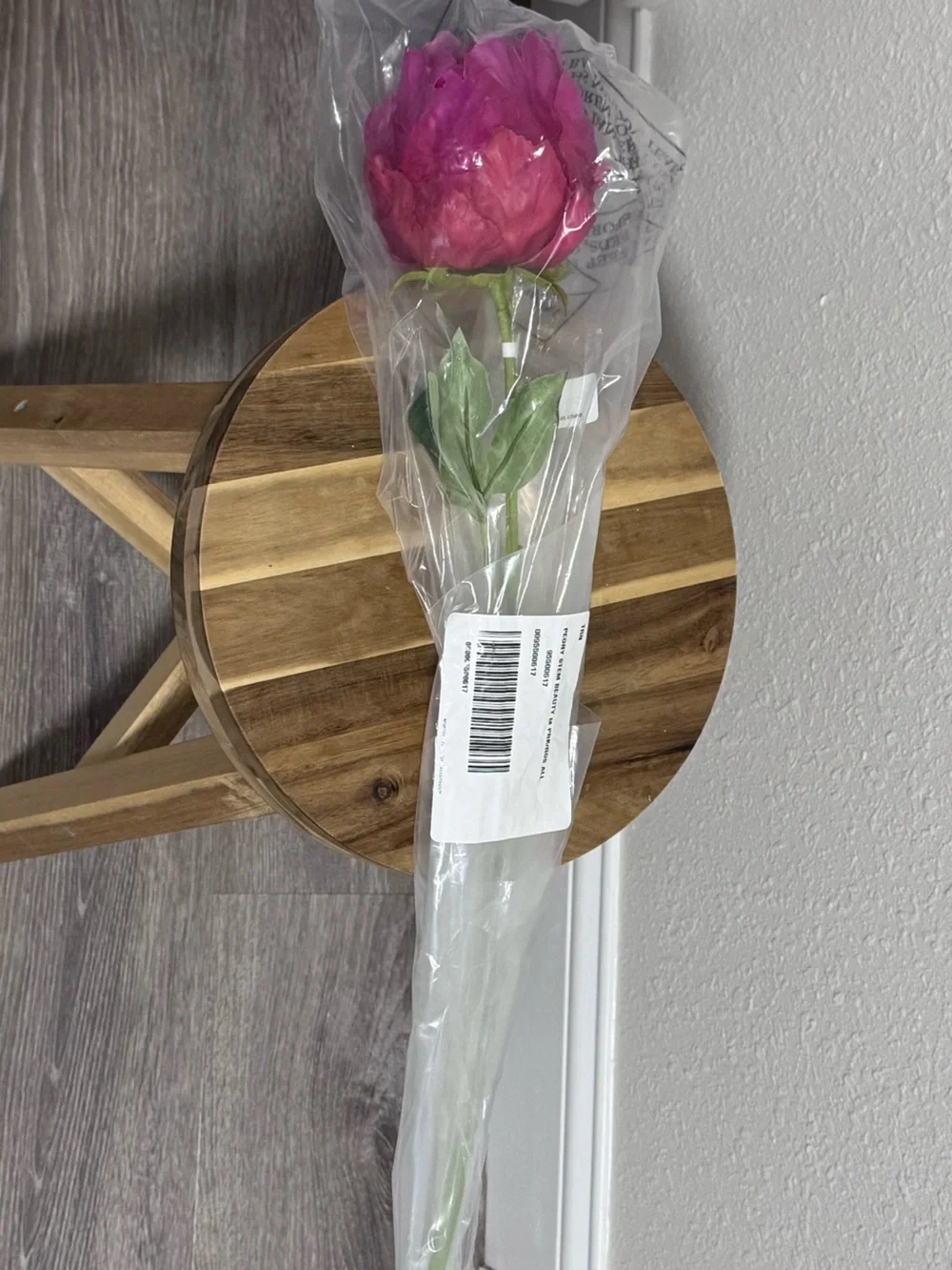 NWT Anthropologie Terrain Faux Peony Stem Medium Pink Single Flower 23